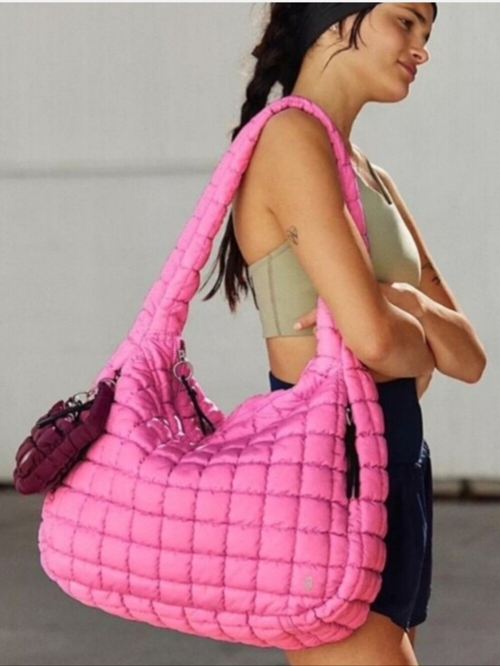 🆕️Free People Quilted CarryallBag | Bubblegum Pink